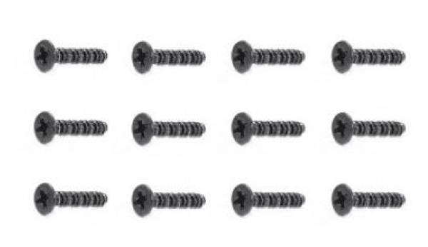 002-S020 Schneidschrauben 2,6x8mm Senk-/Kreuzschr. 12 Stück